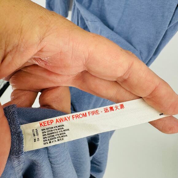 Anthropologie Daily Practice Muted Periwinkle Ruched Mini Dress Size S Small - Picture 9 of 11